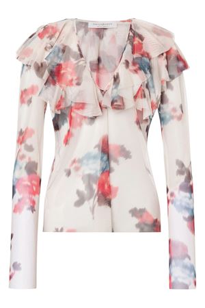 Beige floral-print top PHILOSOPHY DI LORENZO SERAFINI | A021407551462